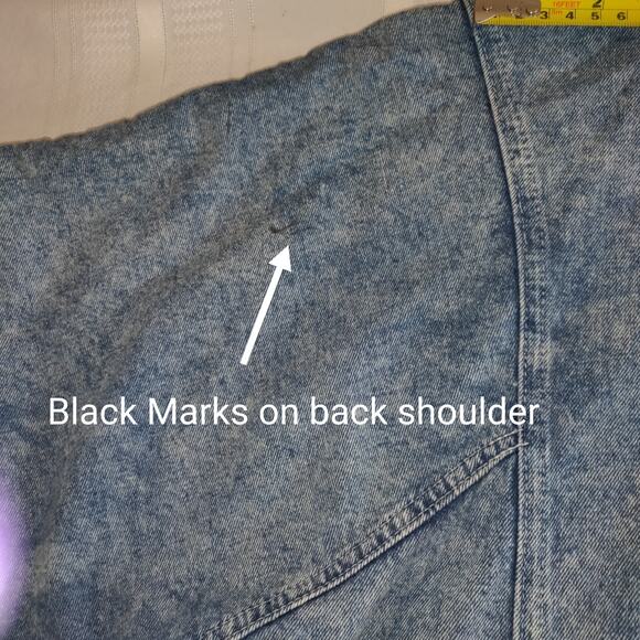 Vintage 80s Denim Jean Jacket Coat Women's S Western Yoke Stonewashed Snaps - Picture 12 of 16